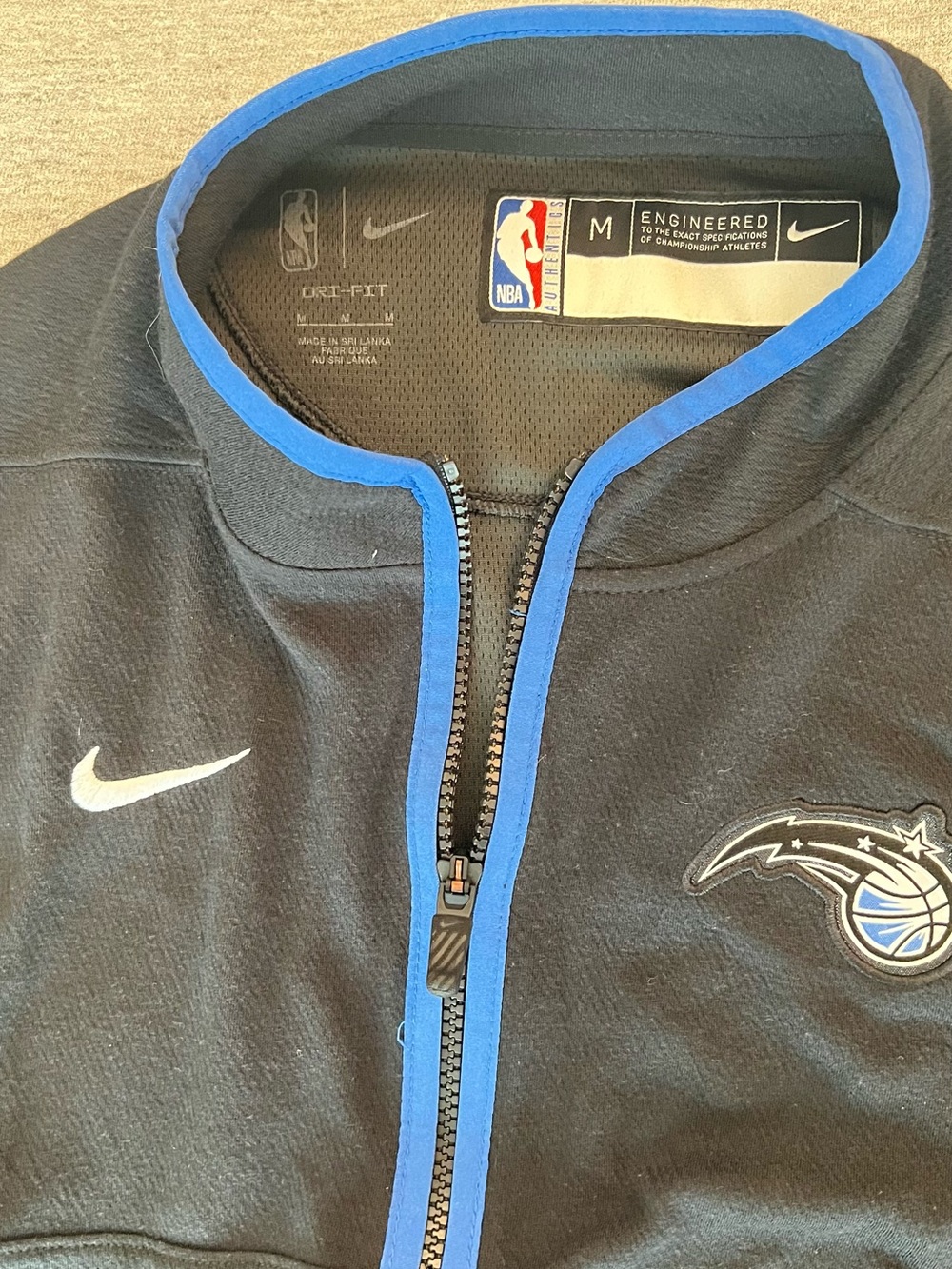 Nike Black & Blue Orlando Magic Zip Jacket